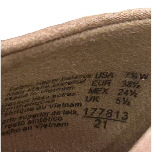 Dexflex Comfort Faux Suede Wedge Heeled Pumps Women's Sz 7.5W Brown Heels Shoes - Picture 11 of 13